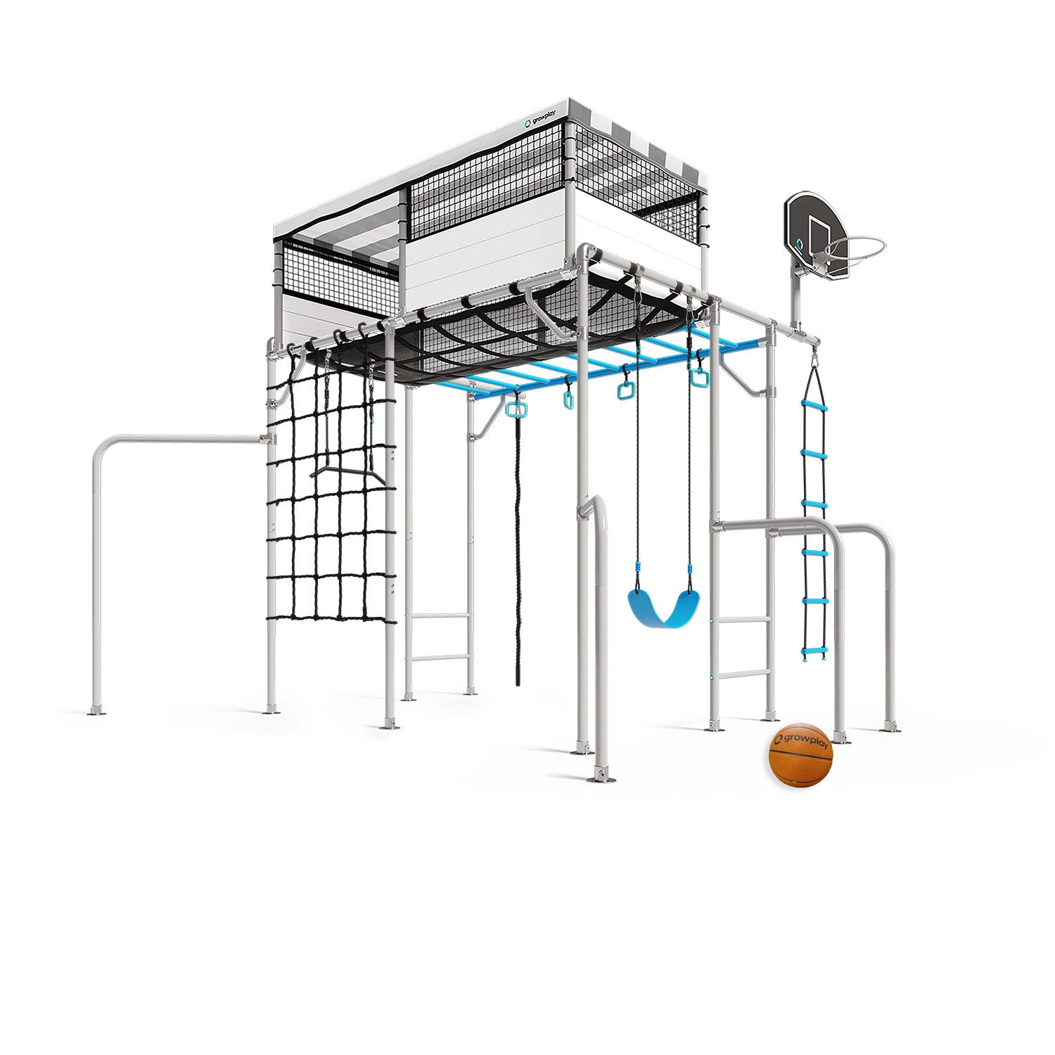 Growplay Large Cubby monkey bars frame in blue