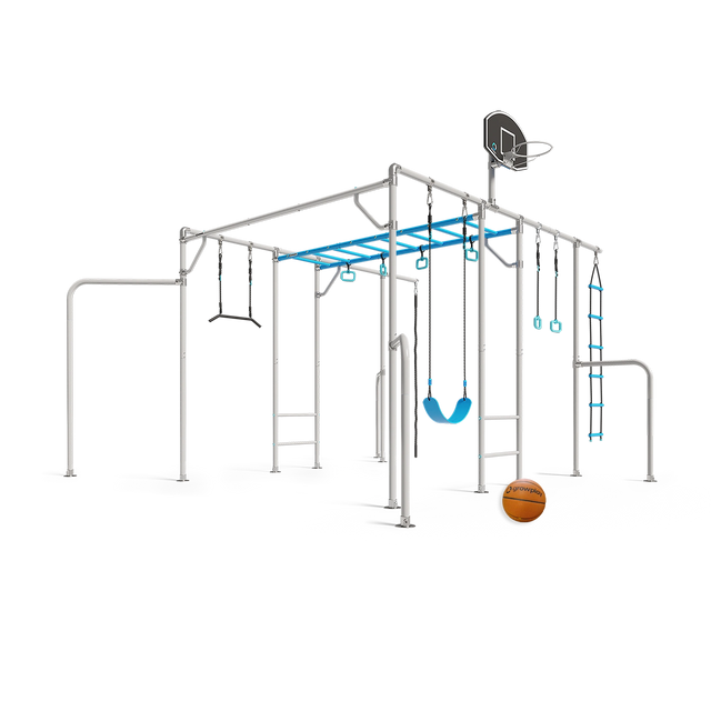 Growplay Xl monkey bars frame in blue