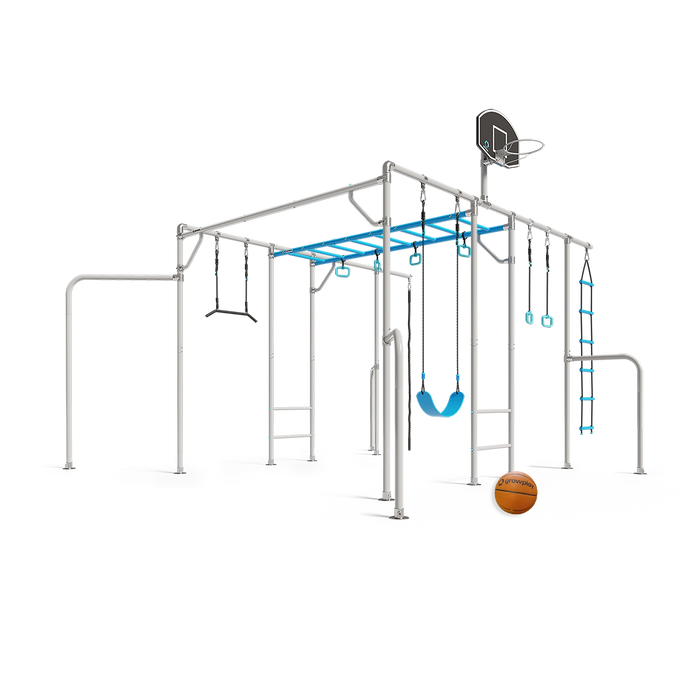 Growplay Xl monkey bars frame in blue