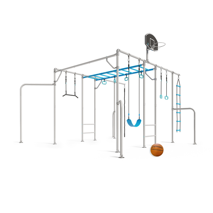 Growplay Xl monkey bars frame in blue