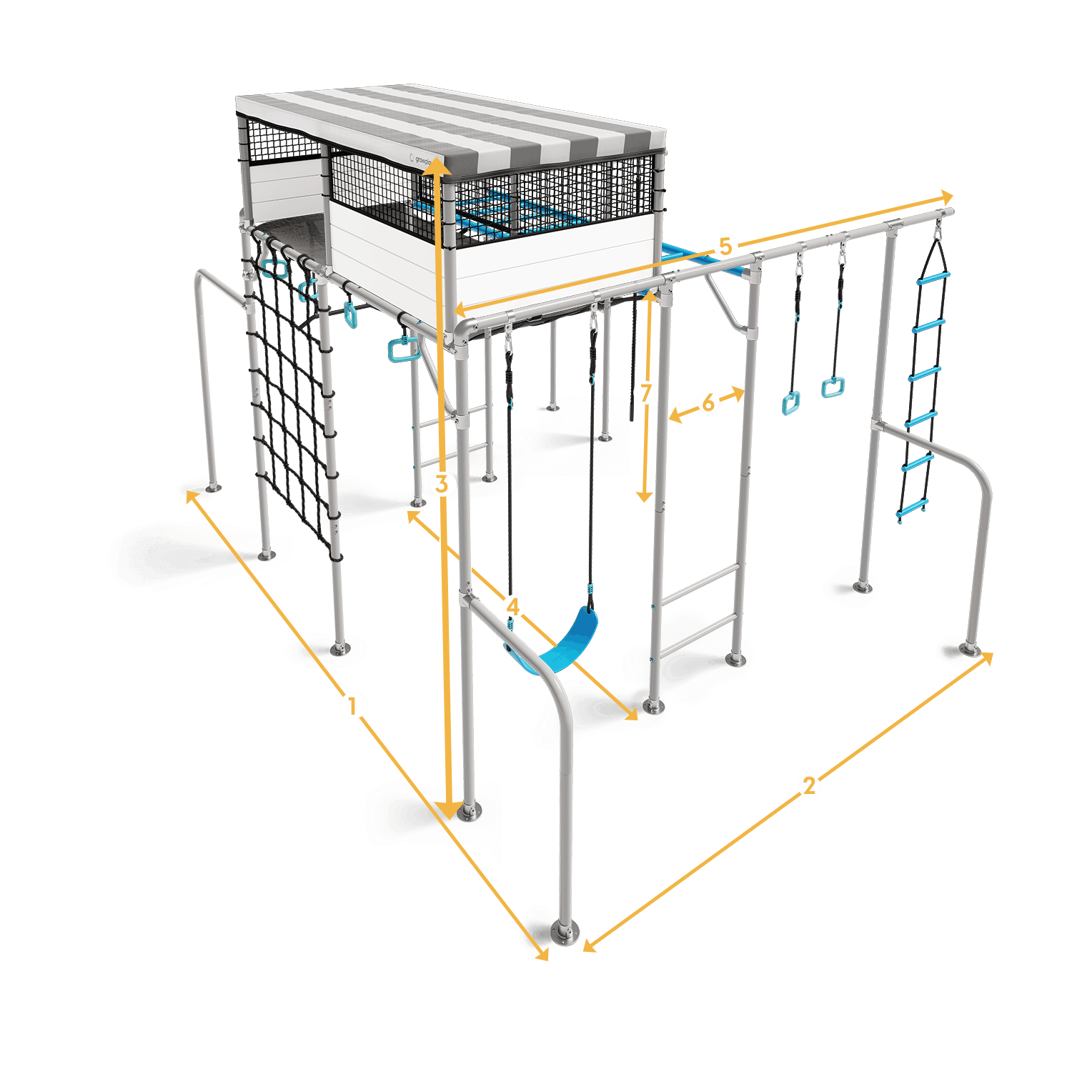 XL PLAYHOUSE dimensions diagram