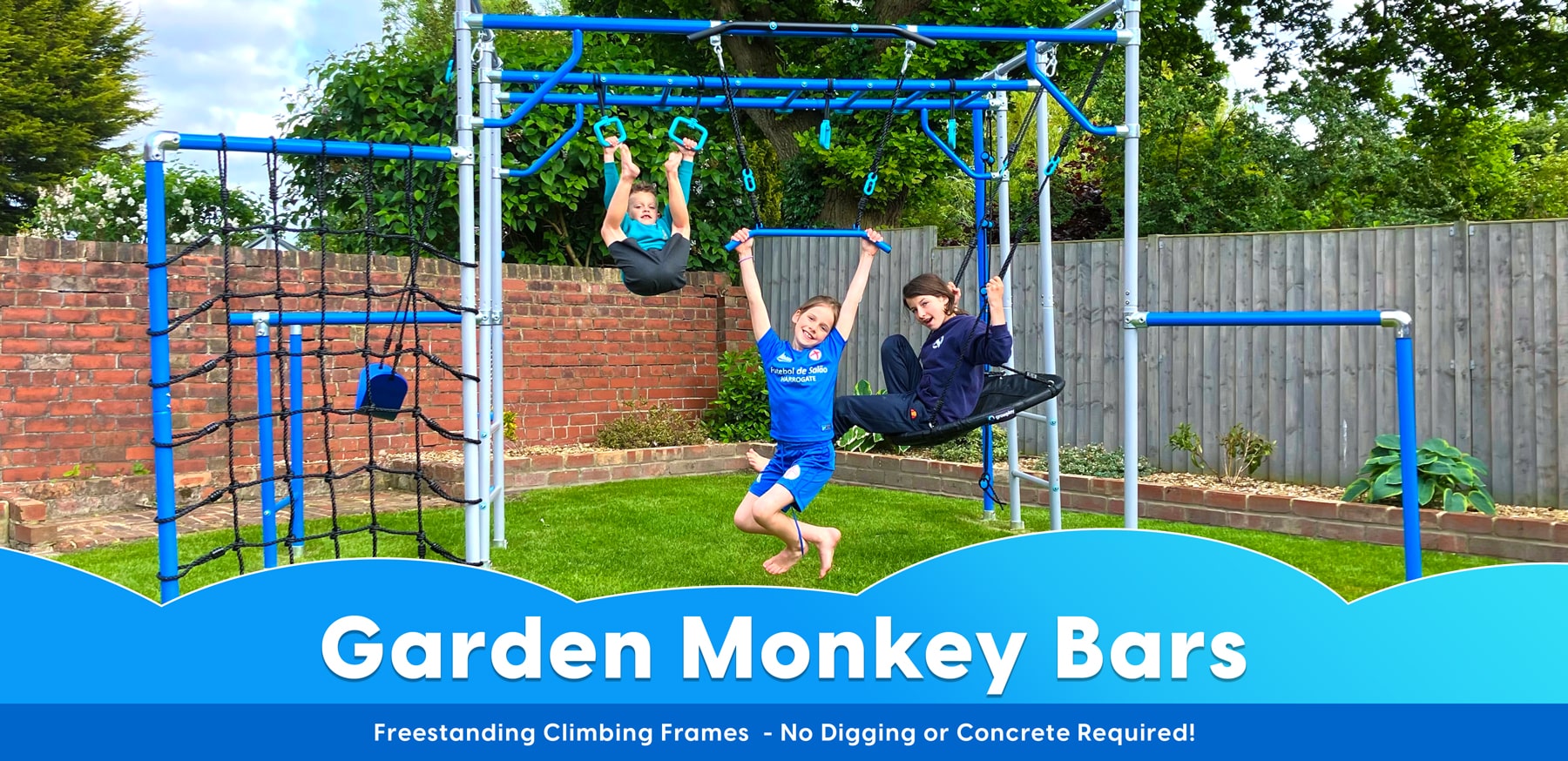 Classic Backyard Metal Monkey Bars Climber