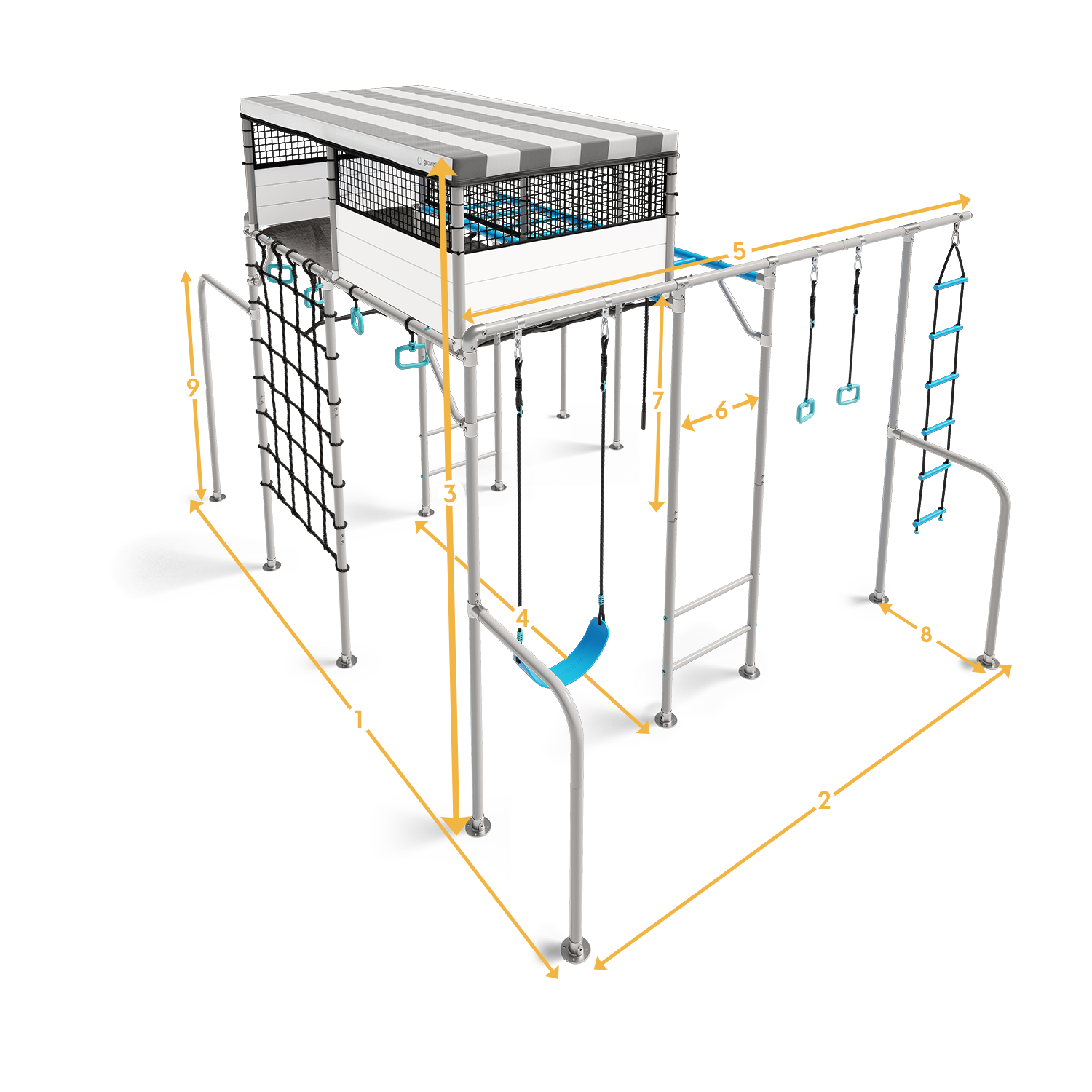 XL PLAYHOUSE dimensions diagram